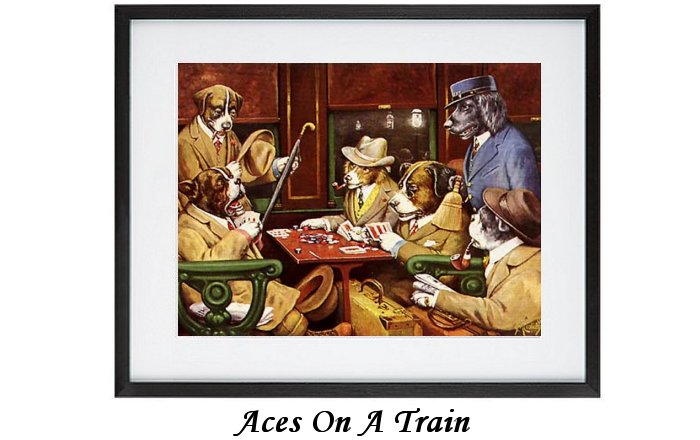 Aces On A Train Framed Print